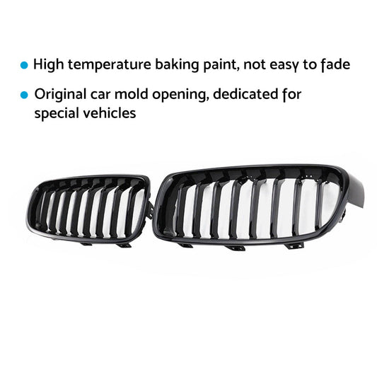 BMW F30-F31 M-Style Black Kidney Grilles